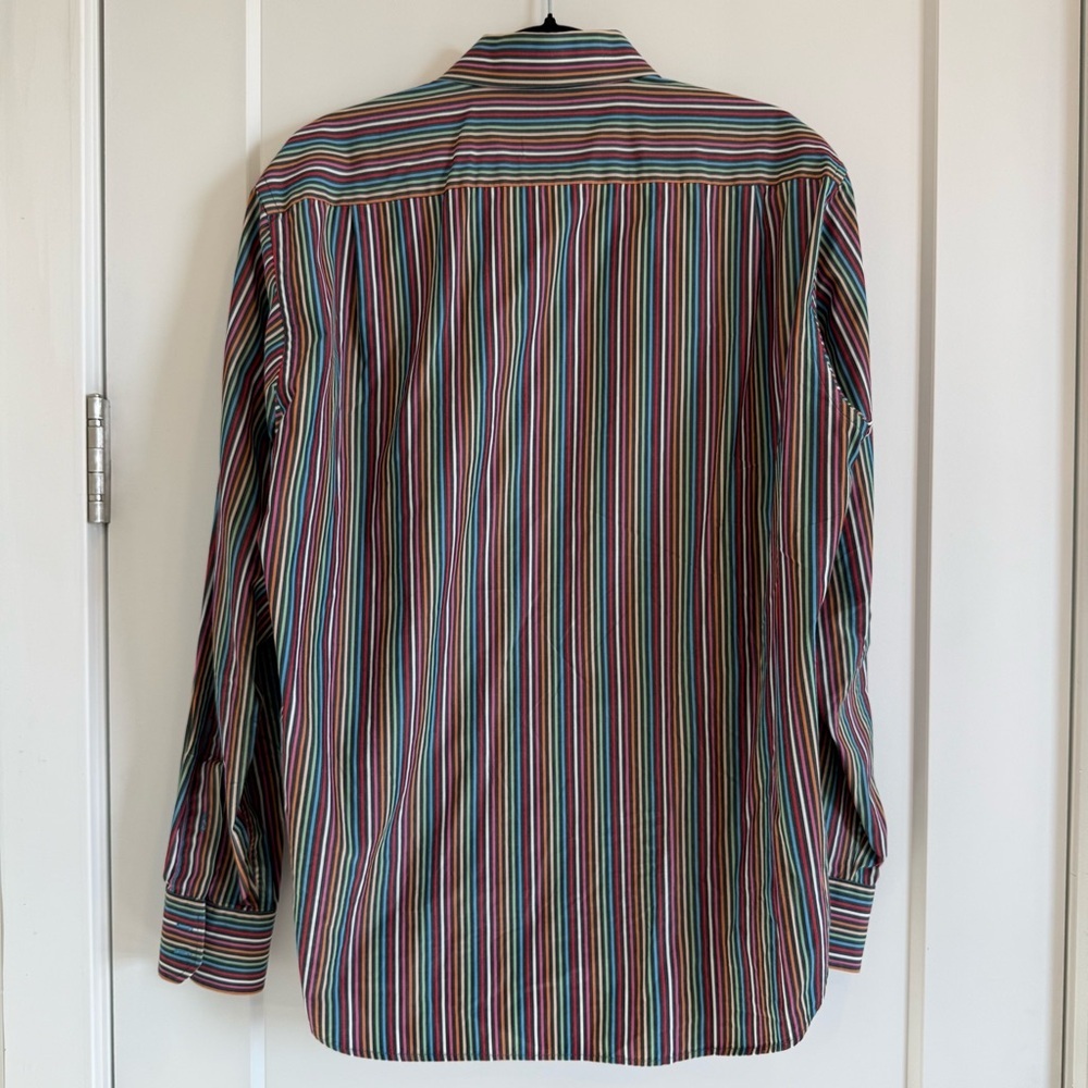 Visconti Men’s Multicolor Striped Button Down Shirt Long Sleeve Large - Picture 10 of 10
